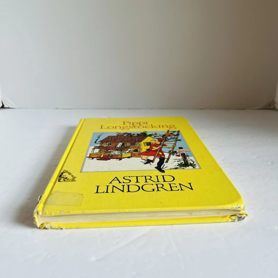 Vintage "Pippi Longstocking" Astrid Lindgren (1979) LARGE PRINT Hardcover Foto 4 de 4
