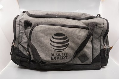 AT&T Business Expert Urban Duffle Bag Gray Graphite Gym Travel Weekender Pockets