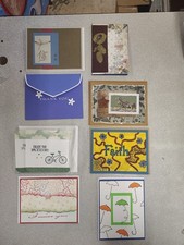 Lot of 9 ADORABLE Handmade Greeting Cards Friendship THANK YOU Faith Miss You 3D