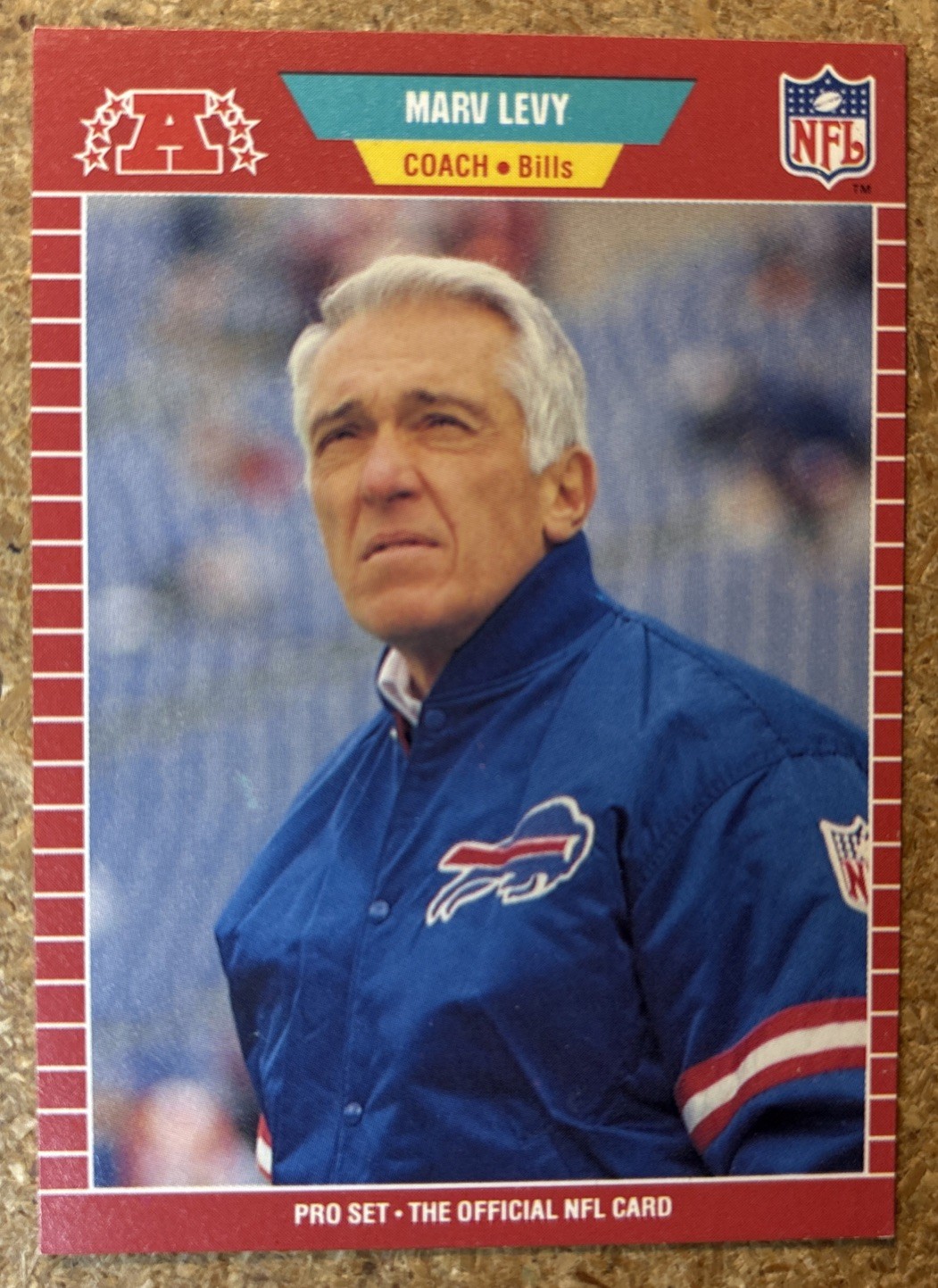 1989 Pro Set Marv Levy #34 Buffalo Bills 