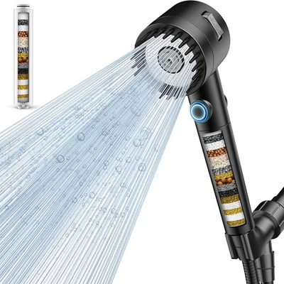 #ad Filtered Handheld Shower Head High Pressure Hard Water Filter 5 Mode $39.89