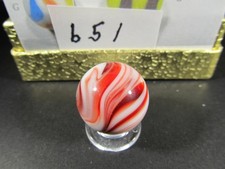 BEAUTIFUL MINT ONE OF A KIND 2008 FERGUSON RED FLAME SLAG MARBLE 0.80"