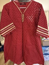 Khaadi Pakistani Beautiful Shirt with Gold Gotta Kurta Shirt