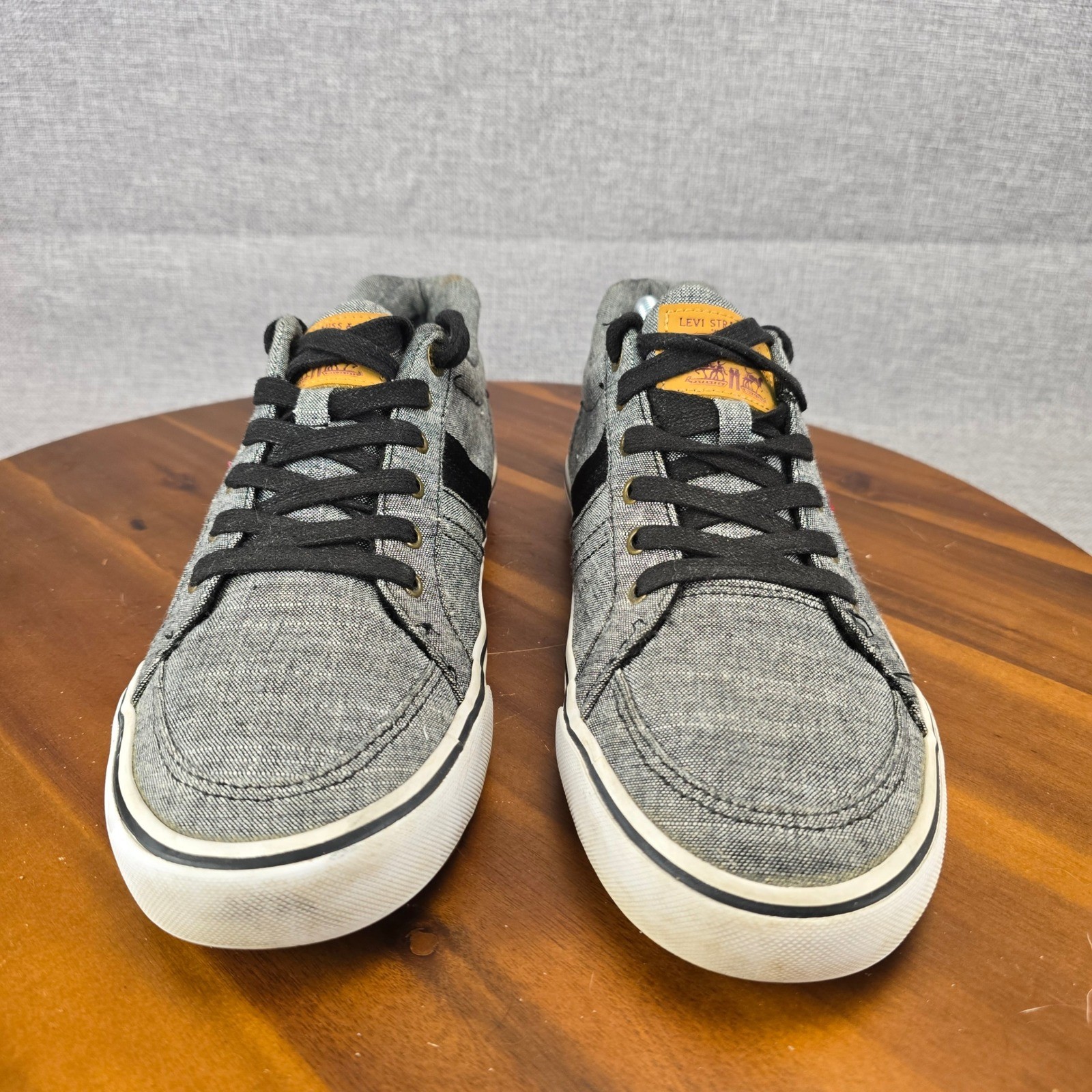 Levi Strauss Co Mens Sneakers Gray Canvas Lace Up Low Top Shoes Size 10 thumbnail 12