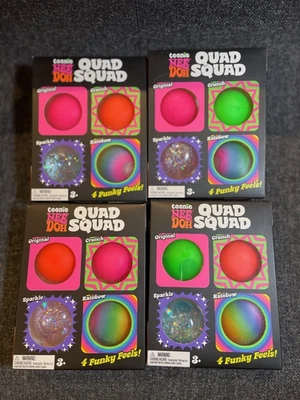 ✨ Authentic NeeDoh Teenie Quad Squad – 4 Funky Feels Fidgets-Various Colors✨ - Bild 1 von 3