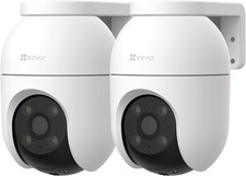 EZVIZ C8C (2 Pack) Wifi Outdoor Cameras Wired, 360° Pan Tilt, Support 512GB Card