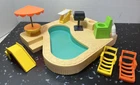 Vintage Fisher Price Little People 2526 Swimming Pool Set Missing People