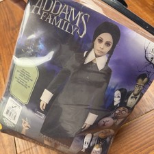Addams Family Wednesday Costume Dress Girl's Halloween Outfit Cosplay Spooky