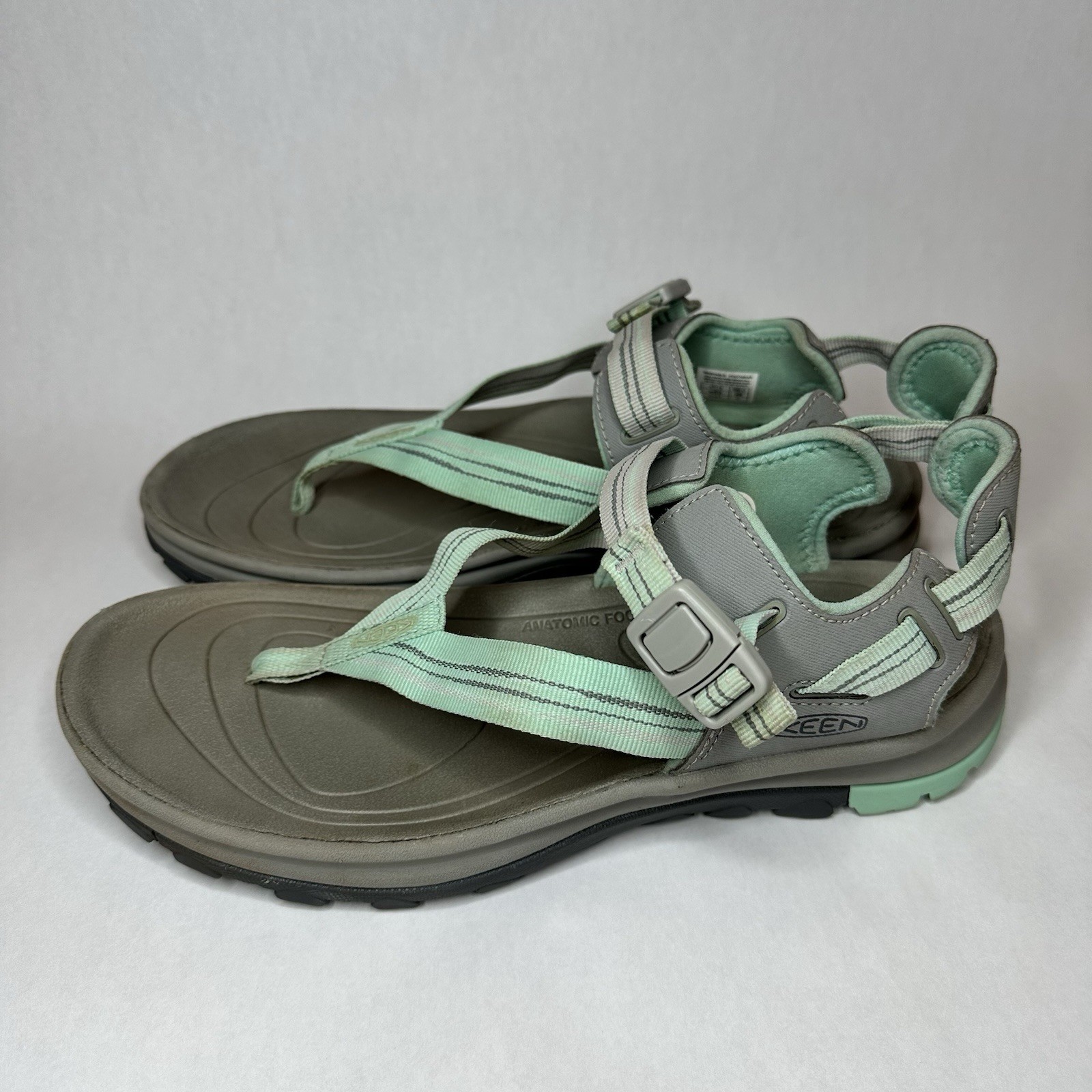 Sandali da trekking Keen Terradora II punta grigio chiaro onda oceanica verde acqua donna 8