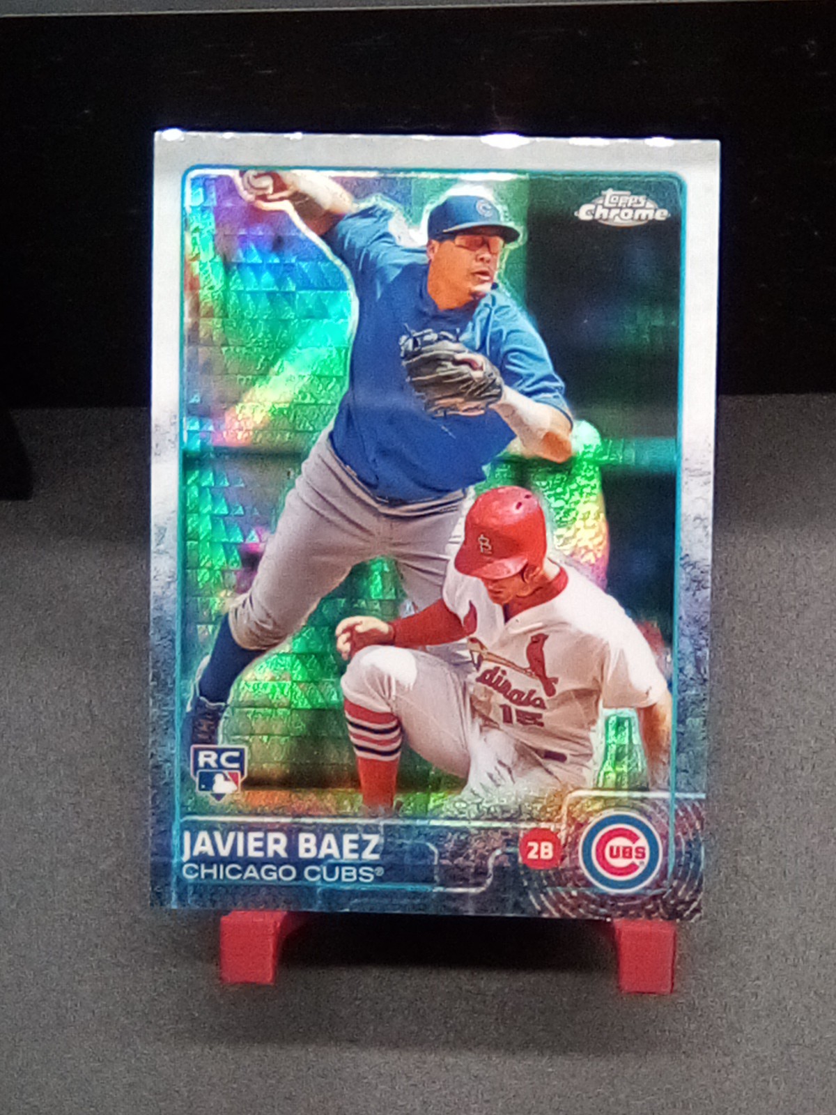 JAVIER BAEZ 2015 Topps Chrome #89 Prism Refractor Rookie RC
