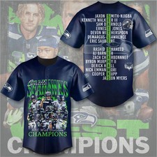 Personalized - S* eahaawks 2025 NFC Champions Baseball Jersey