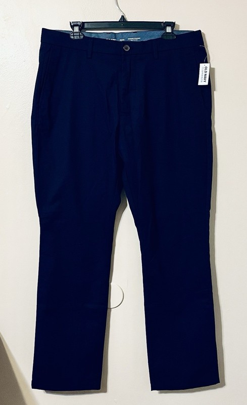 Mens Old Navy 36x32 Navy Blue Pants Ultimate Straight NWT