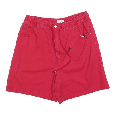 BASIC EDITIONS Damen Shorts rot Baumwollmischung Freizeit S W28 Kordelzug Tasche