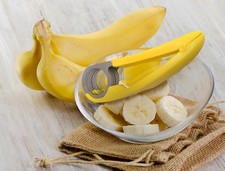 Banana Slicer Yellow 17x5x4cm Stainless Steel Blades Food Grade Plastic TopRack