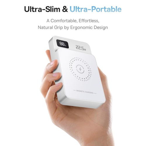 10000mAh Magnetic Power Bank Wireless Charger PD 20W Fast Charging For iPhone 17 - Picture 9 of 15