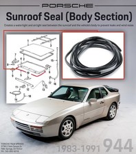 1983-1991 Genuine Porsche 944 Sunroof Seal Body Section 94456462302 1983-1991 Genuine Porsche 944 Sunroof Seal Body Section 94456462302