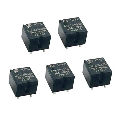HFKC 012-ZST (555) 5pcs 5 Pin 30A 12V DC Automotive Micro Relay Set