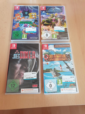 4 Nintendo Switch Spiele Joes Diner All Star Brawl 2 Kart Racing 3D Angeln NEU