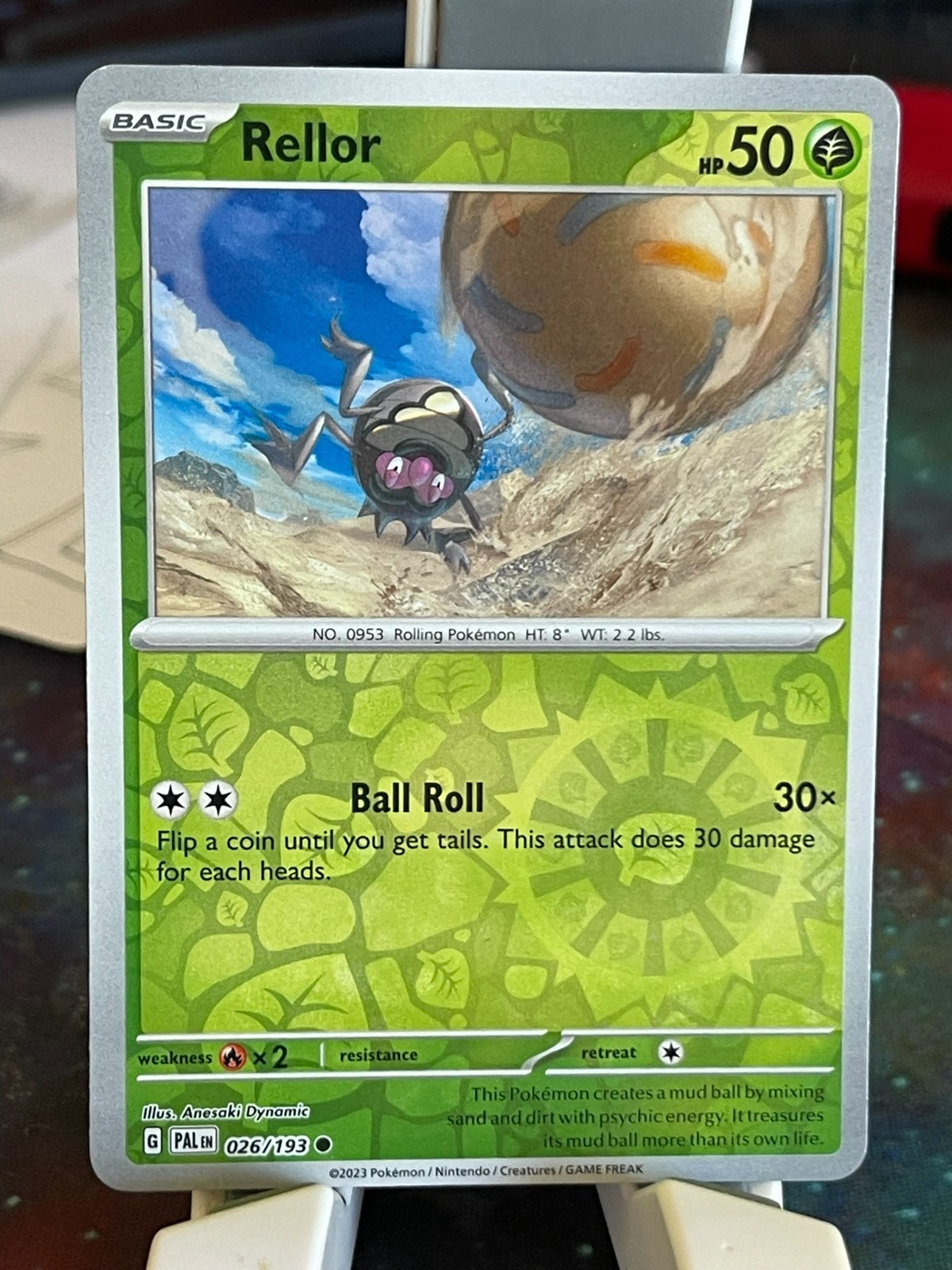 POKEMON RELLOR 026/193 COMMON REVERSE HOLOFOIL PALDEA EVOLVED NM CARD