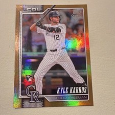 2026 Topps Series 1 Kyle Karros Rockies Gold Rainbow Holo Rookie 03/50 Card# 334