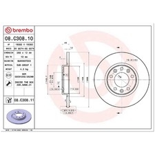 2x Bremsscheibe hinten für Peugeot 3008 MR 2 MC 308 LB 3 FB SW LC FC | 26227855