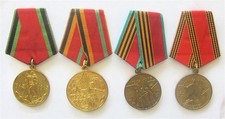 USSR 4 MEDALS: 20 /1945-1965/ 30 /1945-1975/ 40, 60 YEARS OF VICTORY IN WWII
