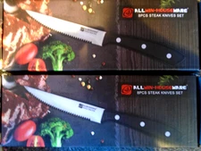 ALLWIN-HOUSEWARE Stainless Steel 4.5" Steak Knives 8 pc. Set 2-PACK