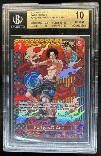 2024 One Piece Two Legends Portgas.D.Ace Special Card #OP02-013 BGS 10 PRISTINE