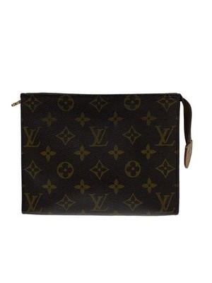 LOUIS VUITTON Poche Toilett 19 Monogram Canvas PVC BRW From Japan