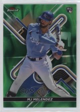 2022 Topps Finest Green Lava Refractor 21/99 MJ Melendez #57 nd3