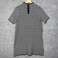 NWT Nicole Miller New York Women Shorts Sleeves Dress Black White Sz Large