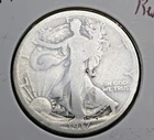 1917-D Walking Liberty Half Dollar CIRC 90% Silver