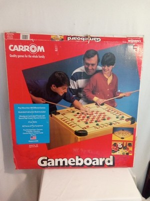 Vintage Carrom Game Board Table Model 108 w/Accessories & Instructions