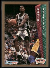 1992-93 Fleer NBA Giant Stars Golden Magazine Perforated #NNO David Robinson