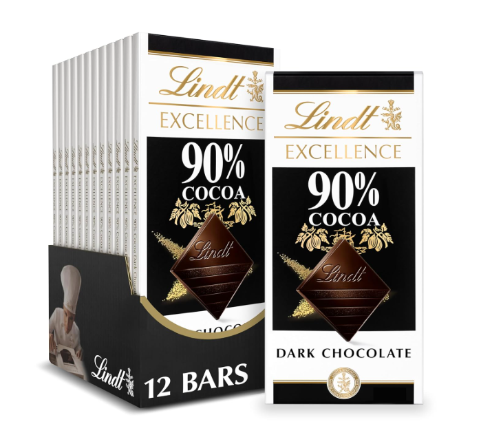 Lindt EXCELLENCE 90% Cocoa Dark Chocolate Bar, 3.5 oz, 12 Pack | eBay