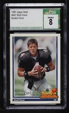 1991 Upper Deck Rookie Force Brett Favre #647 CSG 8 HOF 9l4