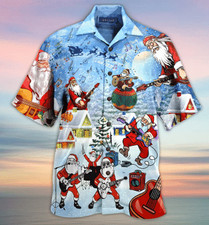 Christmas Hawaiian Shirt Unisex Full Size Adult Colorful HW2062