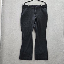 Old Navy Women Pants 16 Black Dress Pants Pixie Flare 29" Inseam