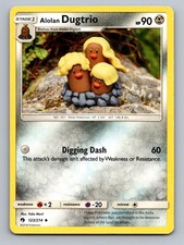 Alolan Dugtrio 123/214 Uncommon Lost Thunder Pokemon Lightly Played on eBay