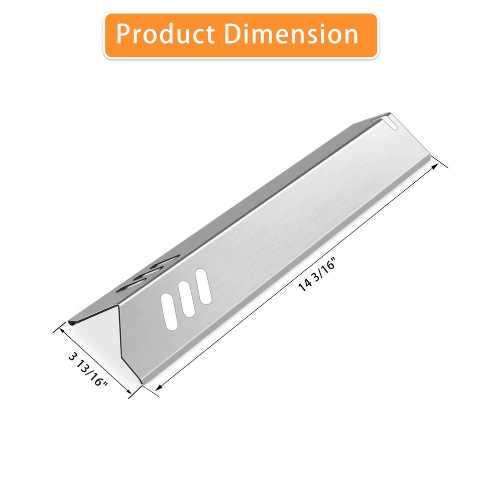Paquete de 3 placas térmicas de acero inoxidable de 14 3/16 pulgadas de repuesto para Uniflame GBC10... Foto 2 de 4
