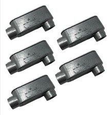 QTY 5 Threaded LB Type Conduit Body Die Cast ...