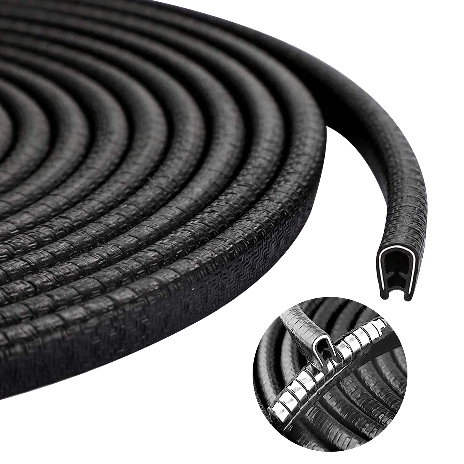 66FT Car Parts Door Window Push-On Pinch Weld Trim Decoration Rubber Seal Strip