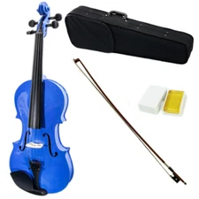 SKY 4/4 Full Size Wood Color Violin Beautiful Case Rosin with Brazilwood Bow