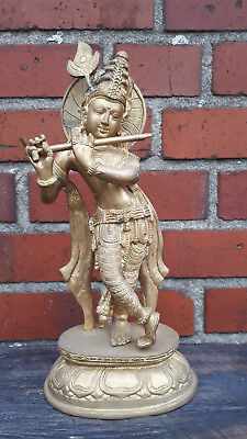 KRISHNA figurines 82 cm Flöte Deko Figur Skulptur Statue Meditation HINDUISMUS