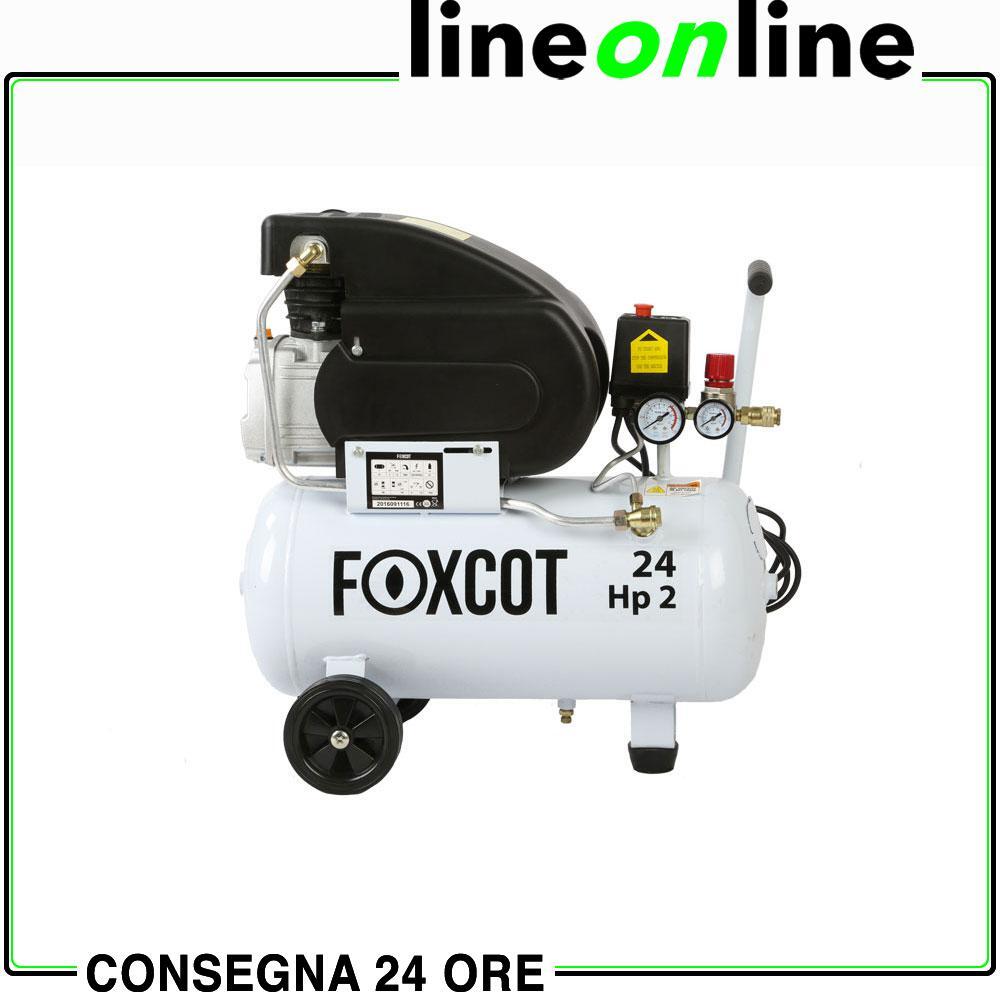 Compressore ad aria 24 litri Foxcot FL24  portatile 2,0 Hp carrellato