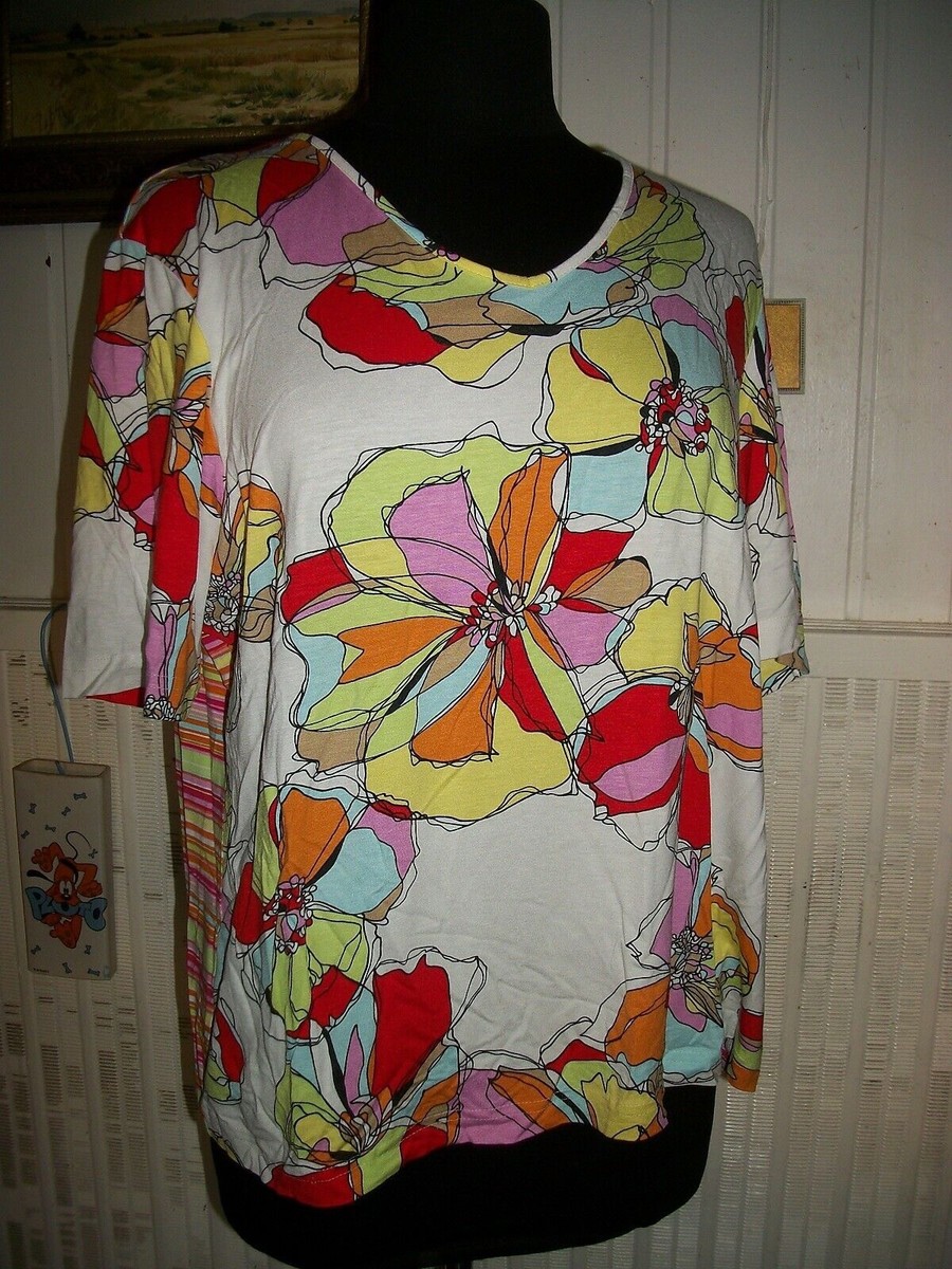 Haut T-shirt Gerry Weber Mauve Taille 48 - Coton Stretch Strass Occasion