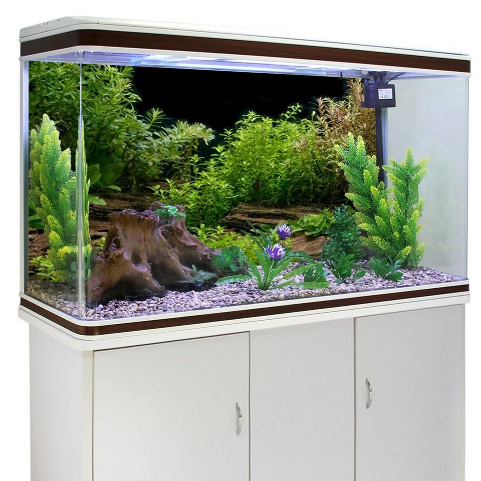 Aquarium Background River Bed & Lake Aquatic Plant Fish Tank Vinyl 48