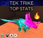 Ark Ascended PVE PS5 XBOX PC NEW TOP STATS TEK TRIKE TRICERATOPS COTTON CANDY