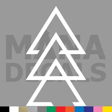 Sacred Triangles Vinyl Die Cut Decal Sticker - Past Present Future Holy Trinity