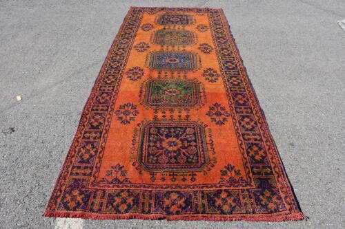 Grand tapis 4,5 x 10,7 pieds, tapis vintage, tapis de décoration maison, tapis en laine, tapis turc - Photo 1/6